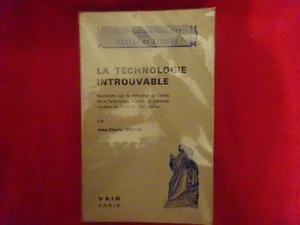 BEAUNE (Jean-Claude) - La Technologie introuvable.  - Imagen 1 de 1