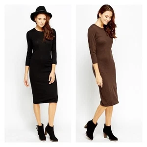 Nuevo Mujeres Ex H&M Jersey Damas Vestido Manga Larga Hasta la Rodilla Suéter Prenda para el torso - Imagen 1 de 9