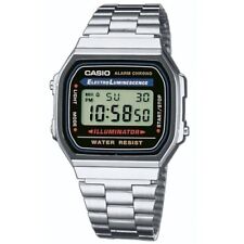 CASIO Retro Classic Unisex Digital Bracelet Watch-A168WA- Silver-2Year Warranty
