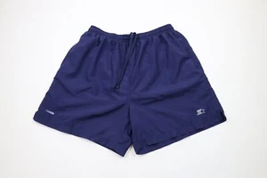 Vtg 90s Starter Mens Large Distressed Reflective Logo Lined Above Knee Shorts - Picture 1 of 12