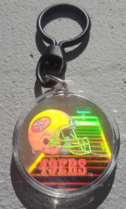 SAN FRANCISCO 49ers Key Chain Keychain Ring Hologram Dual Sided Design New - Picture 1 of 1