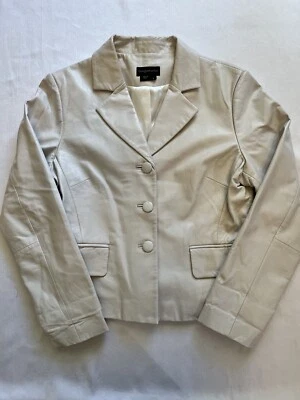 Bagatelle Wms Sz L Leather Jacket Cream/Off White Dressy Or Casual - Image 1 of 4