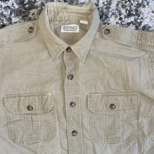 J.Peterman Co Over Shirt Jacket Mens Boxy Work L/S Rip Stop Outdoor Safari Lš„š„ - Picture 1 of 10