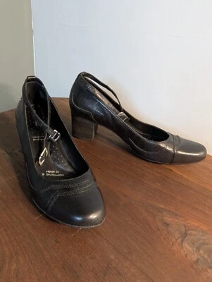 Zapatos de tacón alto Rockport Adiprene de Adidas de cuero negro para mujer talla 11 correa Foto 1 de 4