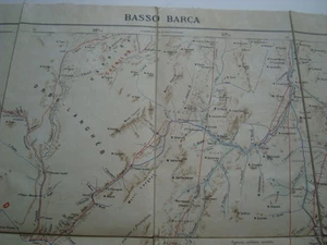TOPOGRAFIA-COLONIE ITALIANE-BASSO BARCA-ISTITUTO GEOGRAFICO MILITARE 1909 - Picture 1 of 2