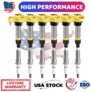 For 2010-2015 CHEVY TRAVERSE 3.6L Spark Plug and Ignition Coils Pack of 6 UF569 - Picture 1 of 13