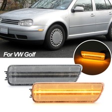 Amber Led Front Bumper Side Marker Signal Lamp for VW MK4 Golf GTI R32 Hatchback