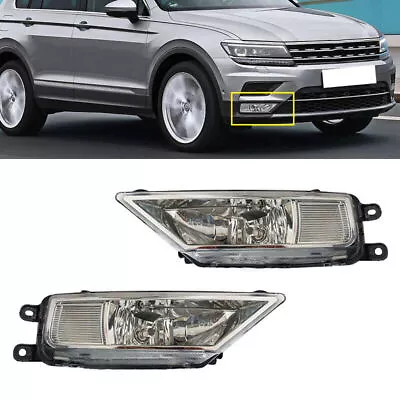 Par de lâmpadas de neblina dianteiras com lâmpadas para VolksWagen Tiguan 5N 2016-2021 - Imagem 1 de 4
