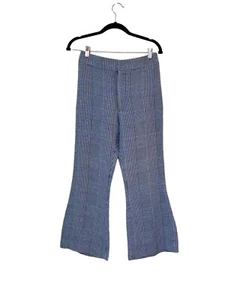 Smythe Womens Cropped Kick Pants Linen Blend Prince of Wales Size 0 Minimalist - Picture 1 of 5