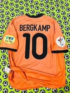 VINTAGE Nike Netherlands Home Soccer Jersey Euro Cup 2000 Dennis Bergkamp L - Picture 1 of 9