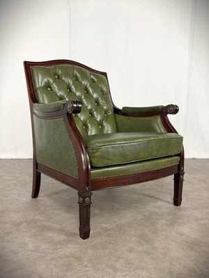 Chesterfield Ledersessel Vintage Conference Design Sessel Antik - Bild 1 von 4