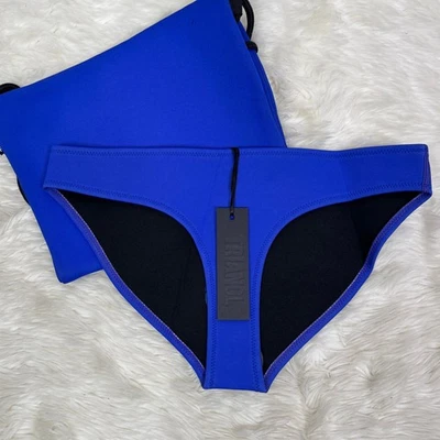 Parte inferior de bikini Triangl Penny Wanderlust azul con bolso talla L nueva con etiquetas Foto 1 de 4