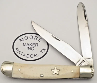 Navaja de bolsillo MOORE MATADOR TEXAS 2019 #5202U TEXAS TRAPPER acero al carbono Foto 1 de 4