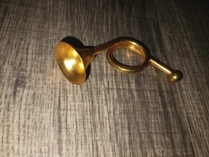 Vintage 3 In Instrument Metal Horn Decoration Trinket - Picture 1 of 4
