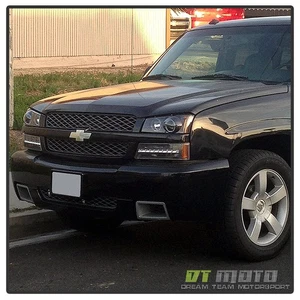 Black Fits 2003-2006 Silverado Avalanche LED Bumper Corner Parking Signal Lights - Picture 1 of 1