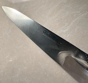 Global Knife Gyuto 20cm Mirror Finish Carved Logo Japanese Made Used - Picture 1 of 12