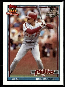 1991 Topps Desert Shield 40 Years Rod Booker Philadelphia Phillies #186 - Picture 1 of 2