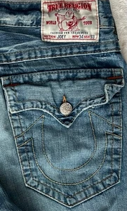 True Religion Joey Boot Cut Pattentasche 100 % Baumwolle Herrenjeans: Größe 34 x 30 - Bild 1 von 9