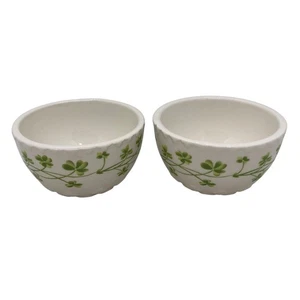 Pair Of Global Design Connections Kate Williams Clover Ceramic Bowls - Picture 1 of 10