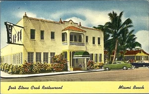 Miami Beach Florida Postcard Joe's Stone Crab Restaurant c1940 Vintage Antique - Picture 1 of 5