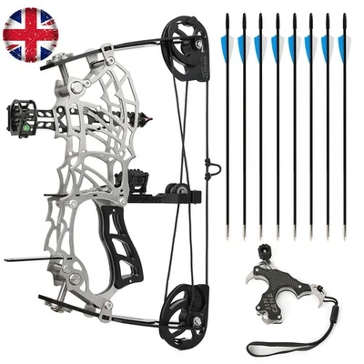 13" Mini Compound Bow Arrow Laser Sight 15-32lbs Archery Fishing Hunting RH LH - Image 1 of 4