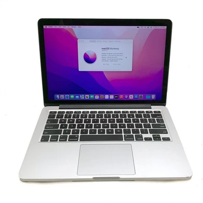 Apple Macbook Pro 12,1 A1502 13.3" Retina i5-5257U 2.7ghz 8GB 256GB SSD Monterey - Image 1 of 4