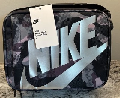 Nike Boy's Futura Fuel Pack Lunch Box Insulated Hard Shell Black Camo School NWT - Image 1 of 4