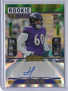 2024 Contenders Julian Pearl Green Laser Rookie Ticket Variation Auto #157 - Bild 1 von 2