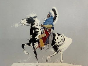 David Williams Tos-que Lithograph Chief To Powwow 2775/3000 26x20 Kiowa - Picture 1 of 12