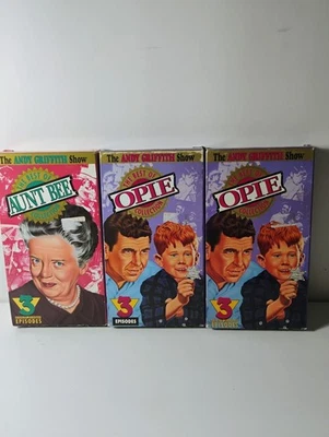 Vtg Andy Griffith Show 3 VHS Tapes Opie And Aunt Bea, - Image 1 of 3