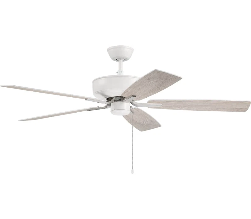Craftmade P52WPLN5-52WWOK Pro Plus 52" Ceiling Fan, White / Polished Nickel - Image 1 of 1