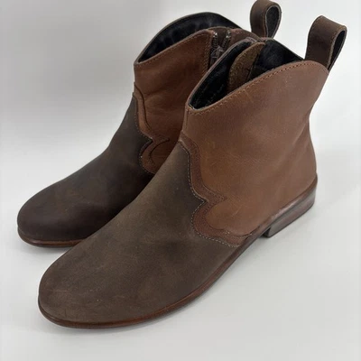 NAOT Botas Occidentales al Tobillo Sirocco Para Mujer EE. UU. 6,5 EUR 37 Cuero Marrón Cremallera Lateral Foto 1 de 4