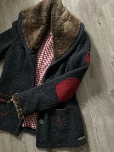 Warme Wolltrachtenjacke Blau Gr. 38 Damen Jacke - Bild 1 von 6