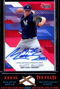 2017 Bowman's Best of 2017 Red Refractor Auto Matt Sauer Yankees 08/10 #B17-MS - Picture 1 of 2