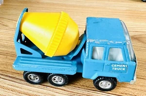 VINTAGE BUDDY L BLUE CEMENT TRUCK MADE IN HONG KONG 4.5” TOY - Picture 1 of 7