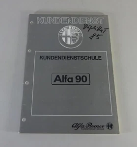 Schulungsunterlage Alfa Romeo 90 Stand 1984 - Bild 1 von 4