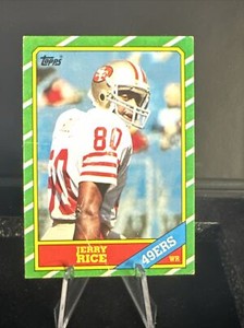 1986 Topps - #161 Jerry Rice (RC) Rookie Card San Francisco 49ers NFL HOF
