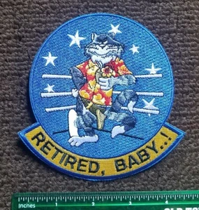 PENSIONIERTES BABY Grumman F-14 Tomcat US Navy Jagdgeschwader Sehr guter Erhaltungszustand Militär Aufnäher - Bild 1 von 5