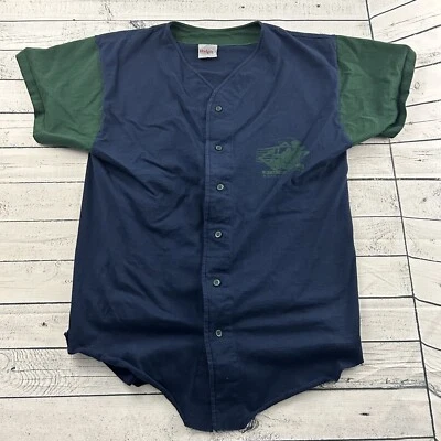 Vintage Purdue Boilermakers Baseball Shirt Men's Large Blue USA Badger - Image 1 of 4