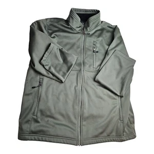 Swiss Tech Jacke Herren Large GRÜN Full Zip Softshell winddicht Fleece gefüttert - Bild 1 von 3
