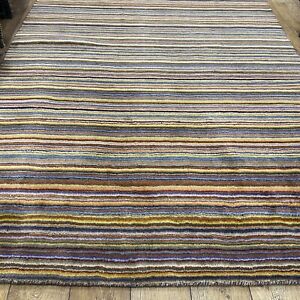 Venice Stripe Rugs In Multi Colours Handloomed In India Large 185x275cm  RRP£275