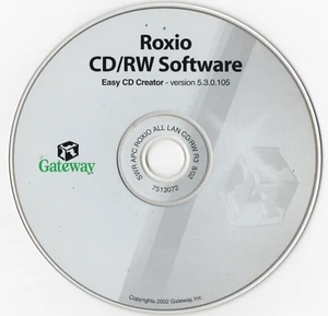 Gateway Roxio CD/DVD Creator Software 5.3.0.105 - Imagen 1 de 1