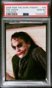 2008 PGM The Dark Knight JOKER PSA 10 #46 Die-Cut Pop1 Heath Ledger RC Rookie