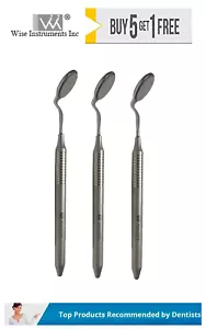 Espejo dental Wise # 5 doble cara superficie frontal recubierto de rodio paquete de 3 con - Imagen 1 de 4