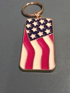 Schlüsselanhänger amerikanische Flagge schön Emaille - Bild 1 von 5