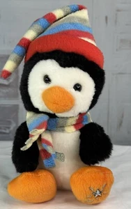 Russ Shining Stars 8 Zoll Pinguin mit Hut Schal Plüschtier Kuscheltier Spielzeug - Bild 1 von 14