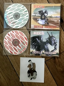 Beck Devils Haircut UK NEW 2 CD single 1996 Double Set & promo sticker Guero - Picture 1 of 4