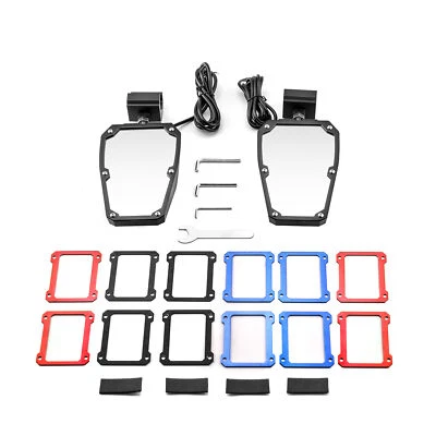 Espejo retrovisor lateral plano con luces LED para Kawasaki Ridge/Ridge XR 2024-2025 Foto 1 de 4