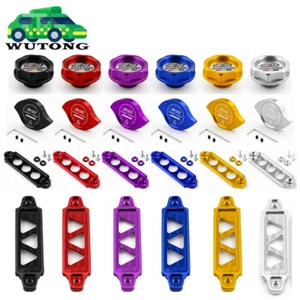 JDM Mugen Oil Filler Cap / Radiator Cap Cover / Battery Tie Down For Honda Civic - Picture 1 of 16