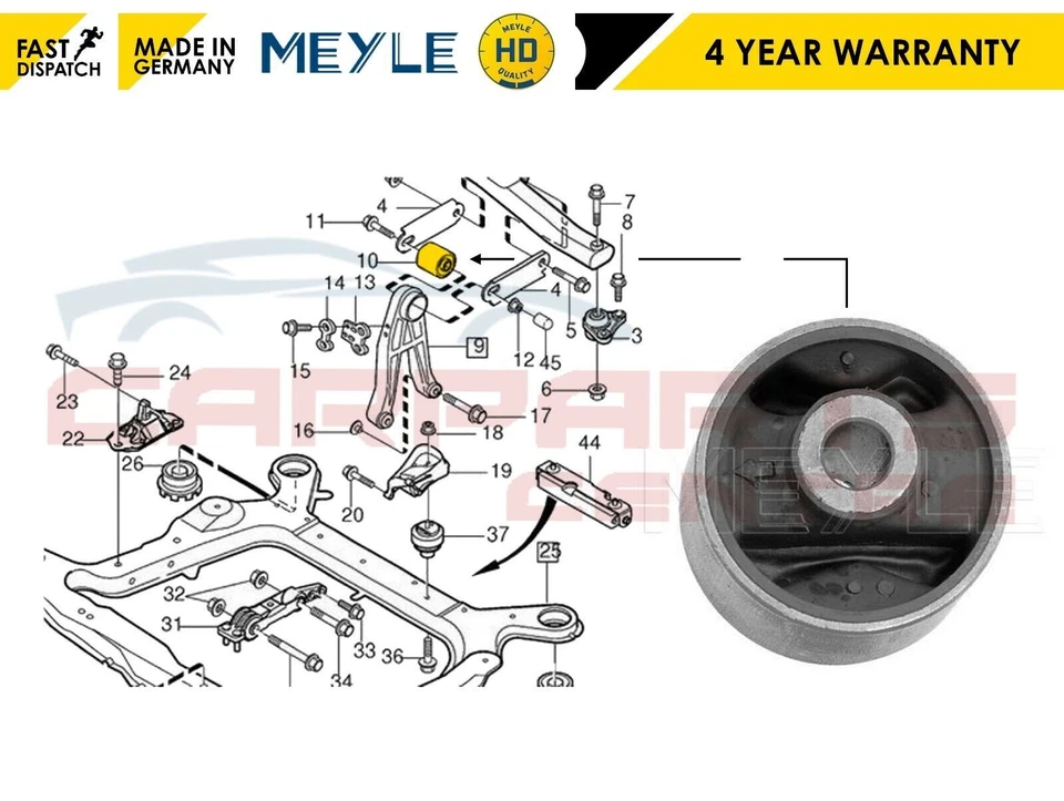 FOR VOLVO TOP ENGINE MOUNT BUSH BUSHING 850 S70 V70 C70 MEYLE HEAVY DUTY 9434263 - Изображение 1 из 1